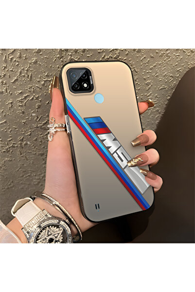 Hontinga حافظة صلبة رفيعة مضادة للسقوط بنمط BMW متوافقة مع هاتف Realme C21