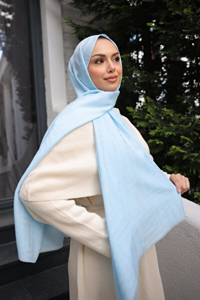 İmajButik شال جاكار قطني من إكسيلان باللون الأزرق الفاتح للأطفال