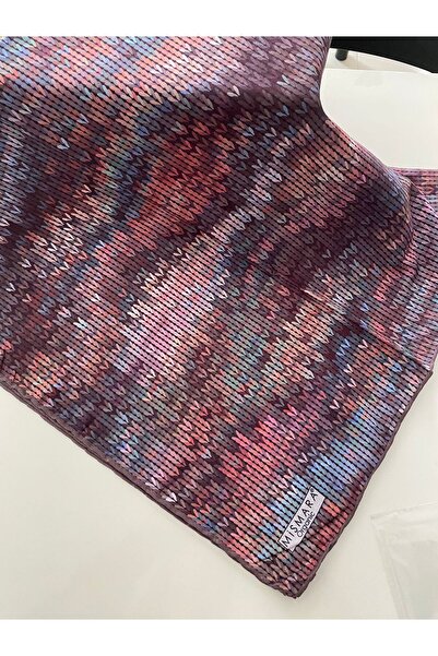 mismara Örgü Desen Organik Pamuk Eşarp