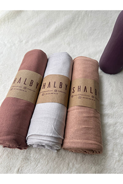 shalby Hijab Combed Cotton Shawl (Set of 3) Jersey Fabric
