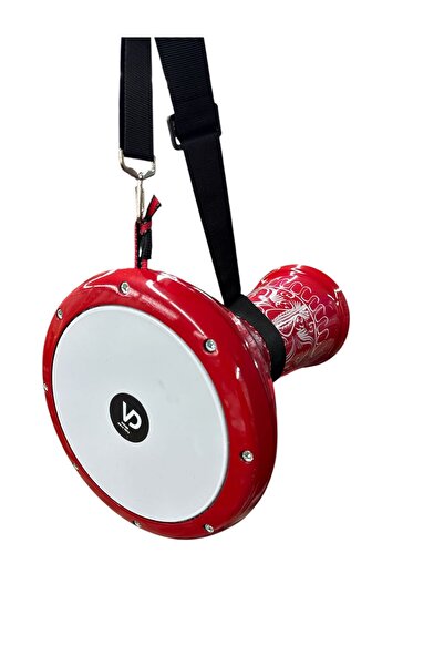Vatan Kırmızı Erzincan İşlemeli Darbuka | Alüminyum Döküm | Askı + Kılıf + Al...