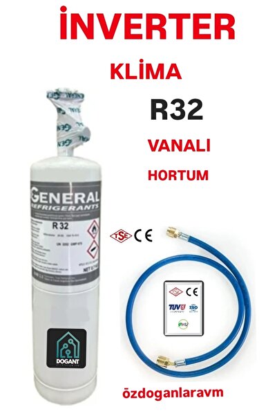 dogant özdoğanlar avm İnverter R32 Soğutucu Vanalı Gaz 700 gr +Hortumlu