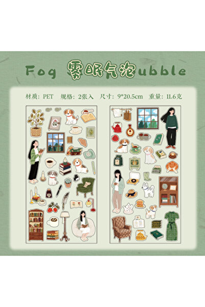 Choice4 ملصقات صغيرة بنمط شخصيات إبداعية من مادة PET، ورقتان، مناسبة لتزيين د...