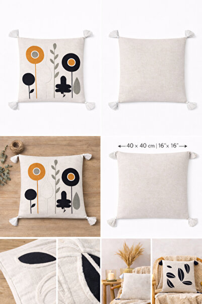 Dizayn Tekstil DEKORATİF KIRLNET KILIFI PUNCH İŞLEMELİ KRLENT KILIFI 40X40 cm