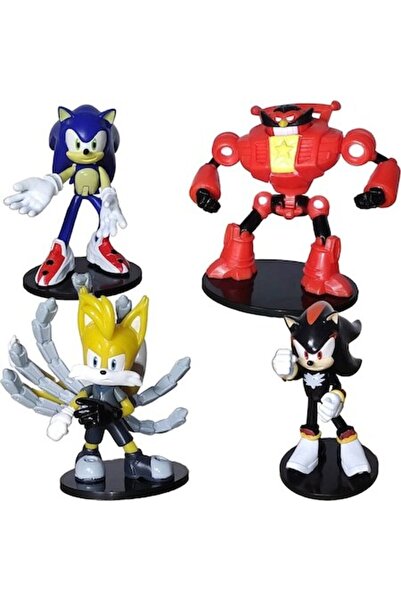 Sonic Set of 4 Articulated Collectible Figures V1, Sonic, Tails, Shadow, Omeg...