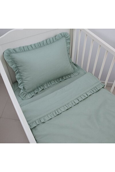 Jaju Baby Fırfırlı Bebek Nevresim Takımı - 60x120 - 70x140 - 80x130 cm Uyumlu