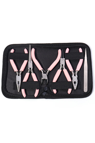 Choice 1 Set Portable Pink Color Stainless Steel Pliers Tools Round Nose Cutt...