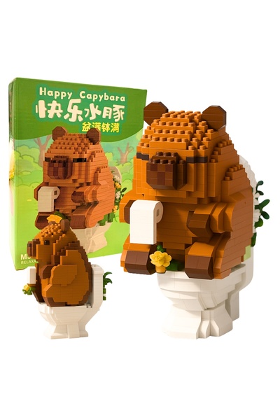 Other brand Capybara Blocuri de construcție Hârtie igienică Set Figurină