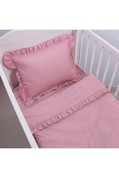 Jaju Baby Fırfırlı Bebek Nevresim Takımı - 60x120 - 70x140 - 80x130 cm Uyumlu