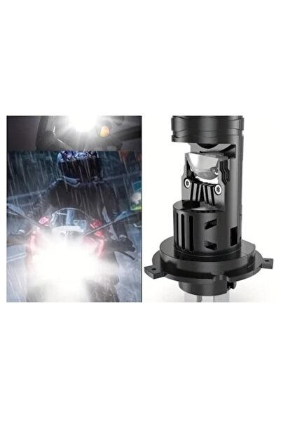 INELAG Set de 2 becuri LED H4 cu lentilă Pro pentru Auto/Moto 180w, 16000lm 1...