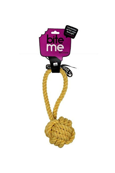 Ebi Bite Me 'Are You Knots' Ball with Loop - YELLOW/37CM