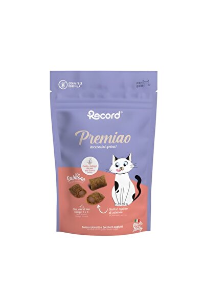 Record Premiao Gustare pentru pisici - Piele și păr - Somon - 50 g