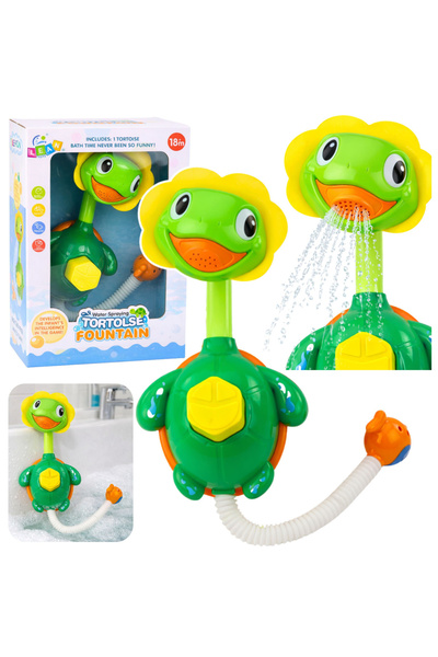 Three top online Bath Toy Turtle with Fish Fountain Shower Suction Cups