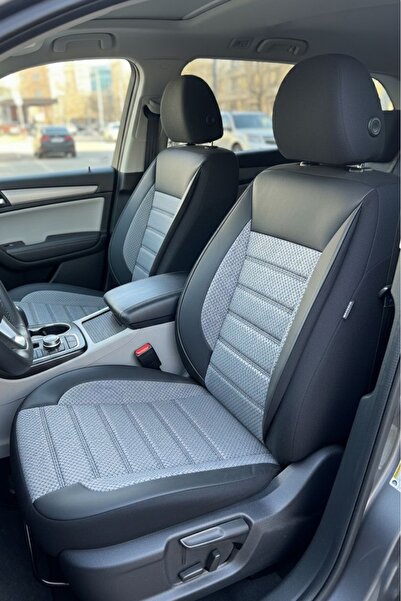 GM-DESIGN Speed Series Gray Jacquard Fabric Universal Car Seat Cover - 5 Seat...