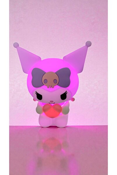FAMEMUS ACCESSORY Kuromi Kaliteli Masa Gece Lambası Boyut:12 cm