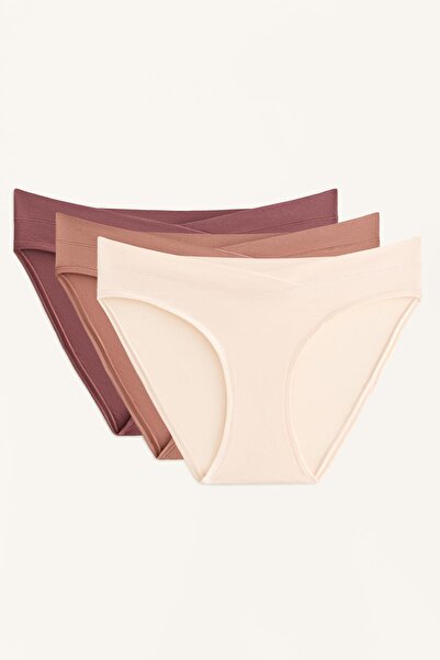 Oysho 3'lü V kesim modal karışımı klasik külot paketi