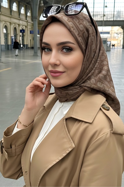 İmajButik Mink Soft Digital Cotton Scarf