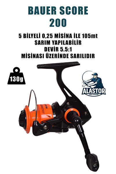 ALASTOR Olta Makinesi Score 200 Olta Makarası 5 Bilyeli