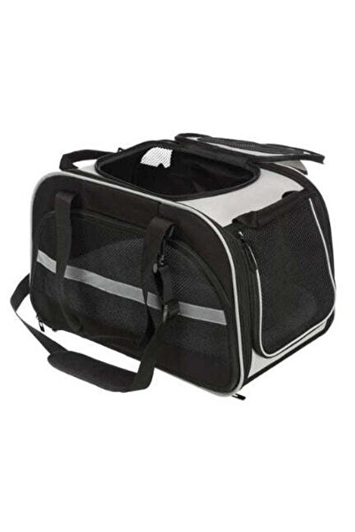 Trixie حقيبة فاليري للمعيشة والنقل - أسود ورمادي / 29 × 31 × 49 سم