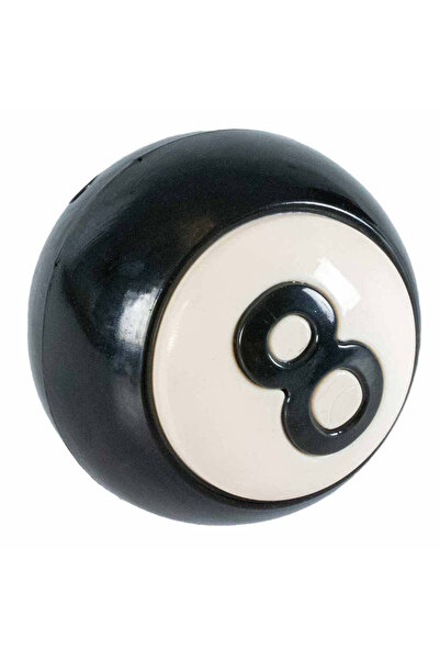 Ebi Coockoo Eight-Ball Treat Dispenser Ball Dog Toy - BLACK/8CM