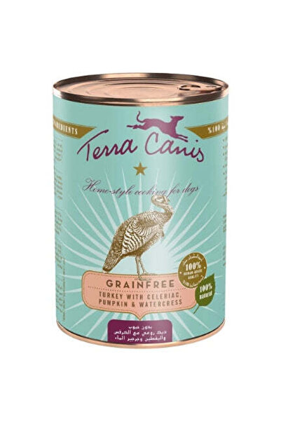 Terra Canis طعام رطب للكلاب بنكهة الديك الرومي خالي من الحبوب - 400 جرام