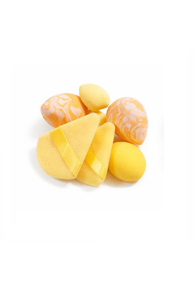 wei inox Set of 9 makeup applicators, 6 sponges + 3 powder sponges, textile m...