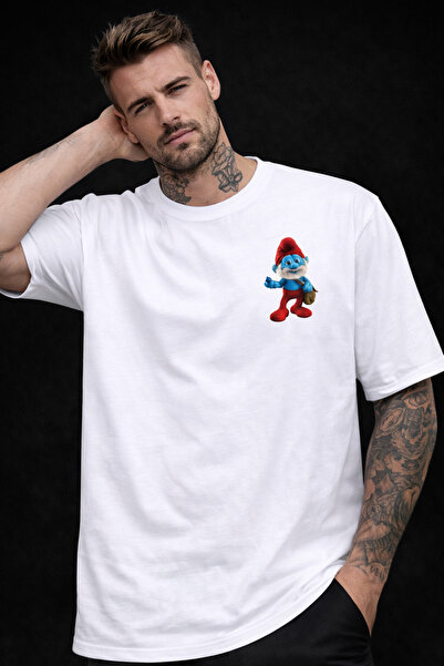 Me&On WEAR تي شيرت شيرين بابا كاركتير مطبوع للجنسين 100% قطن قصة فضفاضة - عادي