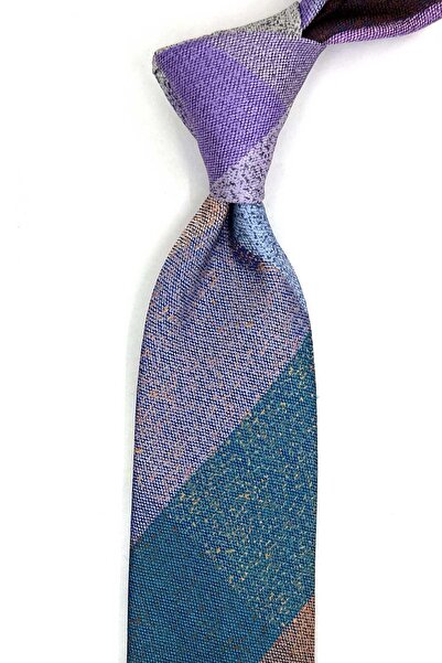 Kravatkolik Sand Pattern Multi Color Patchwork Classic Tie Kk13389