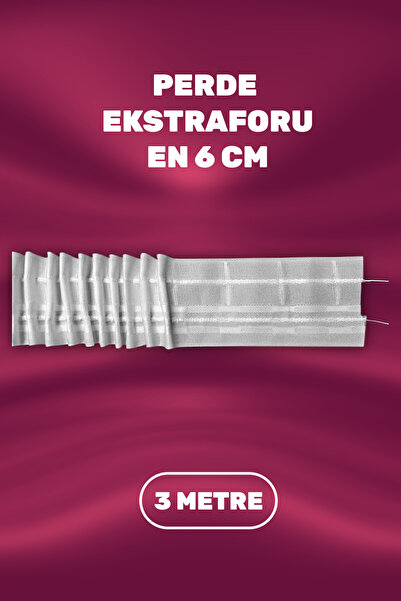 Moud's Штора Екстрафор 3 метри довжиною 6 см шириною Шторна стрічка з кнопками