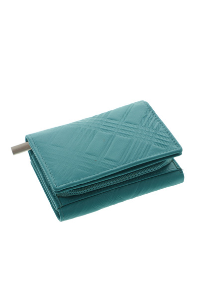 GiftExpress Scala Luxury Collection turquoise women's wallet, genuine leather...