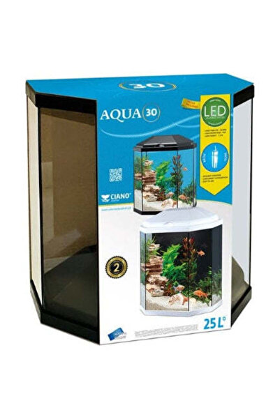 Ciano حوض أسماك أكوا 30 مع إضاءة LED بيضاء، 40×20×40.2 سم