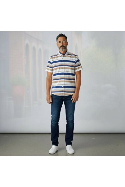 OwenLife Owen Life Cotton Fabric Slim Fit Patterned Shirt