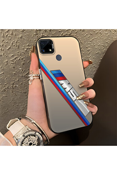 Hontinga حافظة صلبة رفيعة مضادة للسقوط بنمط BMW متوافقة مع هاتف Realme C25S