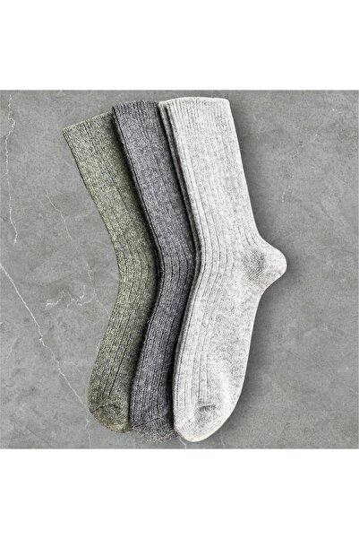 Lin Collection 3 Pairs of Alpaca Wool Unisex Winter Thick Socks