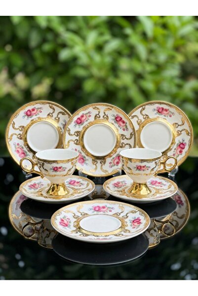 Elta Collection 6-Person 24K Gold Gilded Porcelain Luxury Coffee Cup Set |   ...