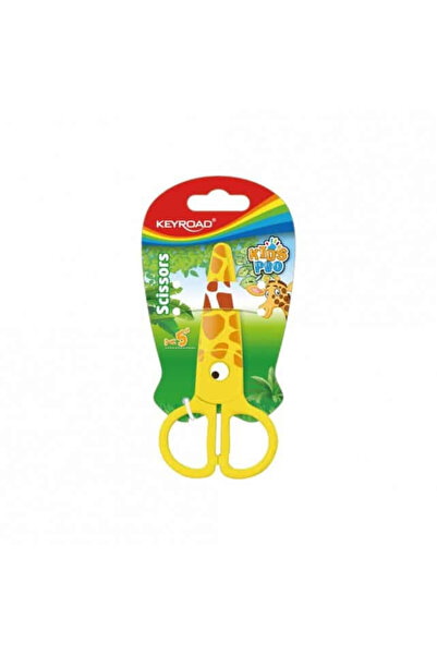 KEYROAD Kids Pro plastic scissors, Giraffe, 1 piece/blister