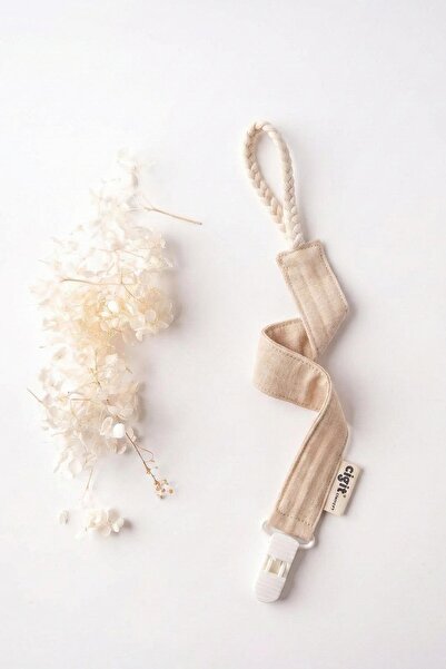 Cigit Baby Cotton Pacifier Holder 23 cm Beige