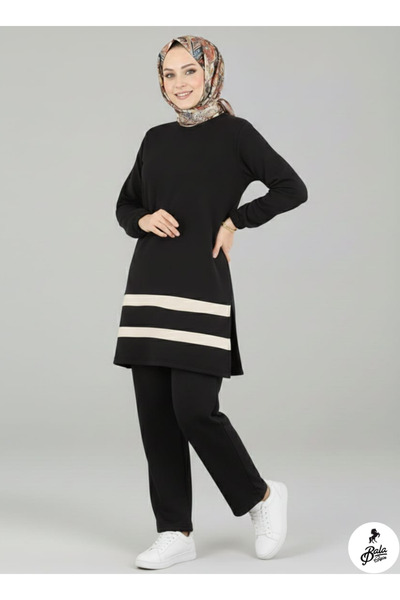 Bala Giyim Women's Garni Detailed Hijab Bottom - Top Set