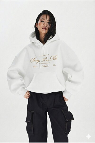 LAYORA Unisex Printed Sorry, I'M Not Sweatshirt, 3-Thread Quality Fabric, Ove...