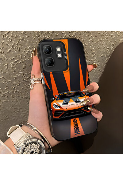 Hontinga حافظة صلبة رفيعة مضادة للسقوط بنمط لامبو متوافقة مع هاتف Infinix Hot...