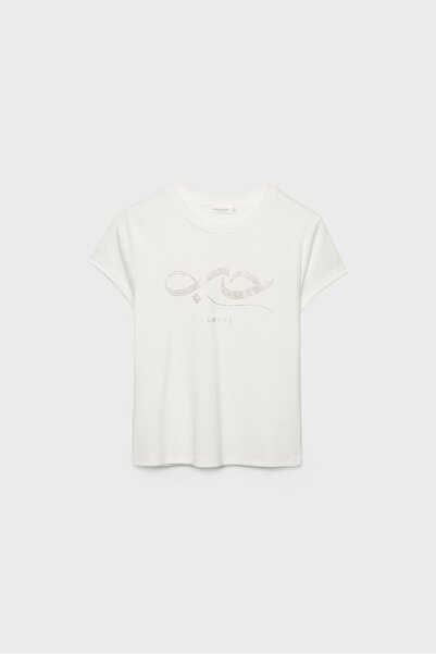 Stradivarius Fitted graphic short sleeve T-shirt