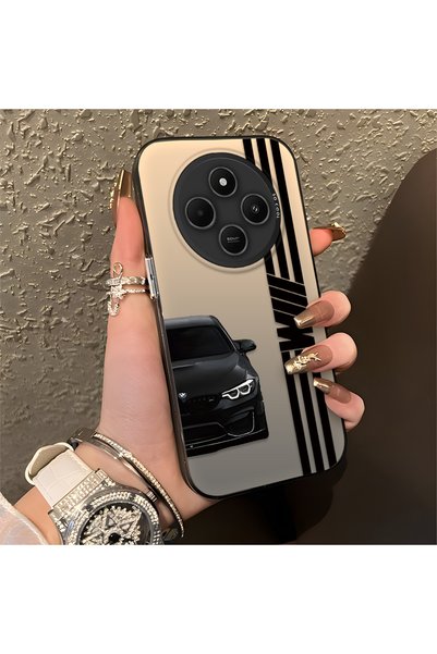 Hontinga Redmi 14C ile Uyumlu Anti Düşme İnce Sert Kılıfı BMW Desenli