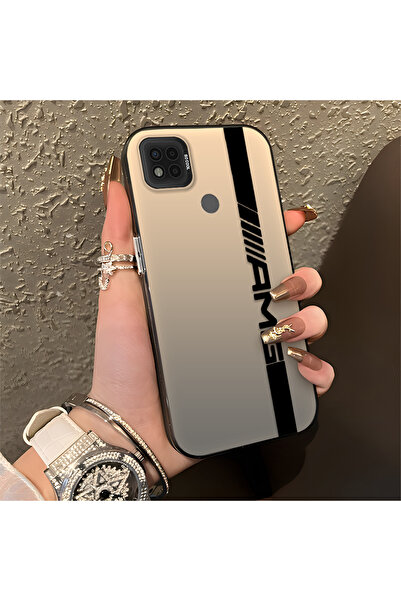 Hontinga حافظة صلبة رفيعة مضادة للسقوط بنمط AMG متوافقة مع Poco C31