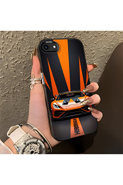 Hontinga iPhone 7/8/SE 2020 2022 ile Uyumlu Lambo Desenli Anti Düşme İnce Ser...