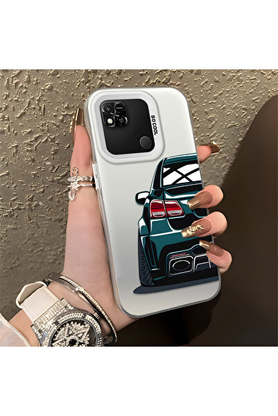 Hontinga حافظة صلبة رفيعة مضادة للسقوط بنمط السيارة متوافقة مع هاتف Redmi 9C