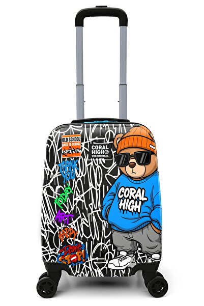 Coral High Kids Grafiti Ayıcık Desenli Çocuk Valizi 16698