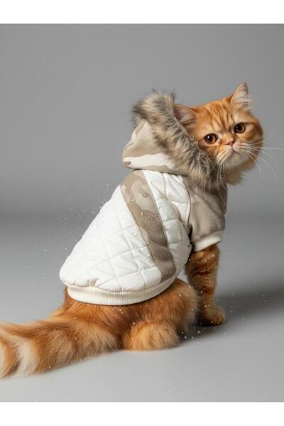 Kemique سترة شتوية من Kmauflaj بنمط كامو كريمي