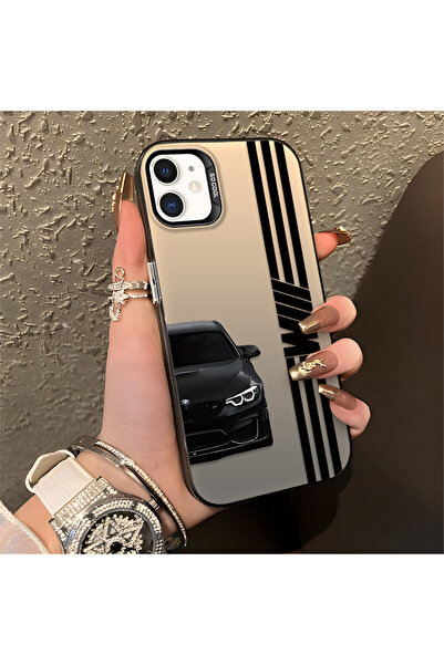 Hontinga iPhone 11 ile Uyumlu Anti Düşme İnce Sert kılıf BMW Desenli