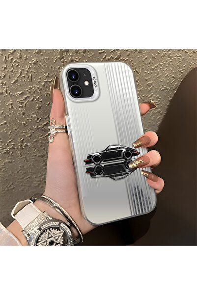 Hontinga حافظة صلبة رفيعة مضادة للسقوط بنمط عربة رياضية متوافقة مع هاتف iPhon...