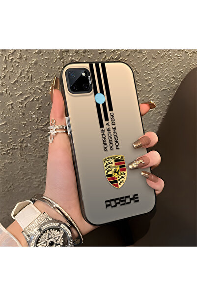 Hontinga حافظة صلبة رفيعة مضادة للسقوط بنمط شارة السيارة متوافقة مع Realme C2...